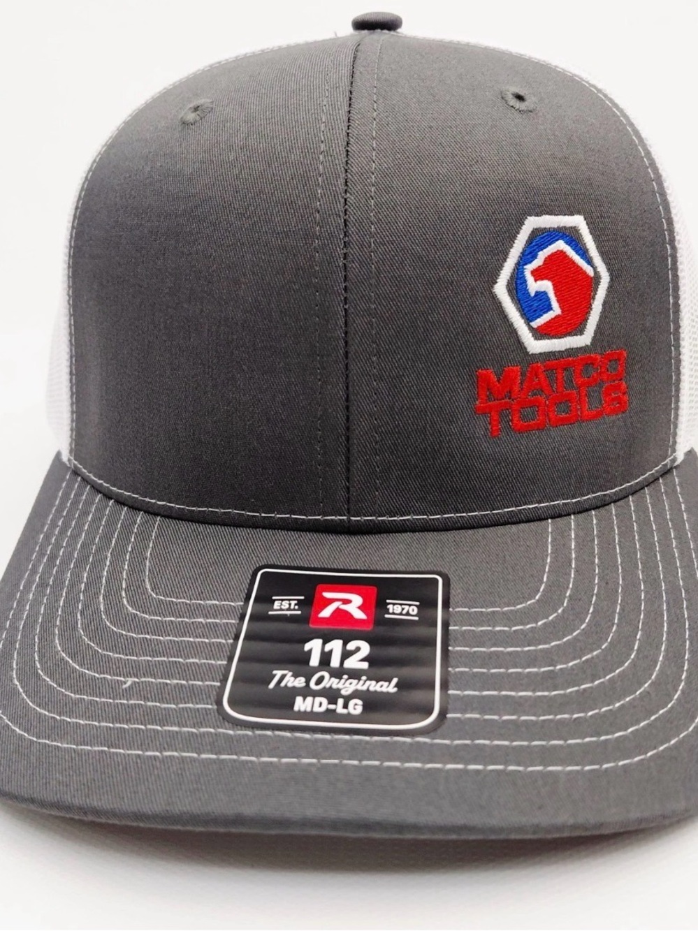 Matco Tools Richardson 112 Hat Cap  Embroidered  Curved Bill Mesh Gray